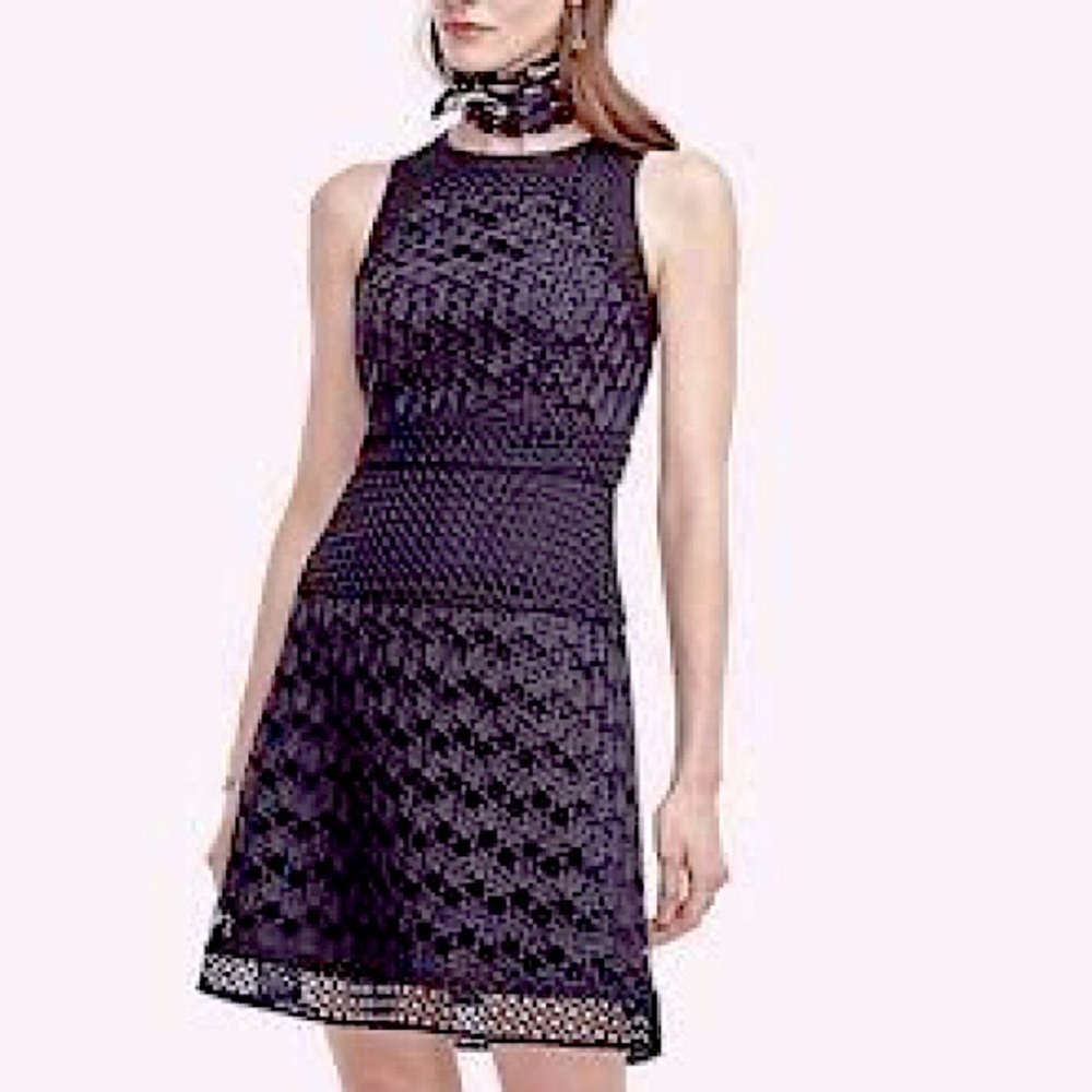 Ann Taylor,Stunning Black, Intricately Designed Dress,Extremely Slimming, 0(2/4)